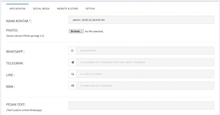 Cara Membuat List Contact