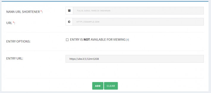Cara Membuat URL Shorterner